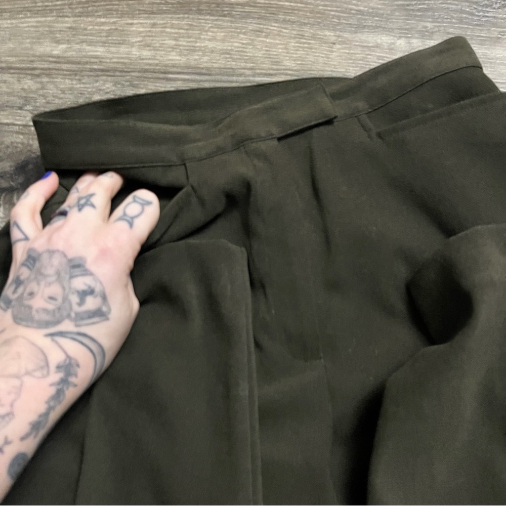 80s/90s Vintage Norton Studio Vintage High Waist Trousers Pants (Olive Green) 4P - Picture 3 of 8